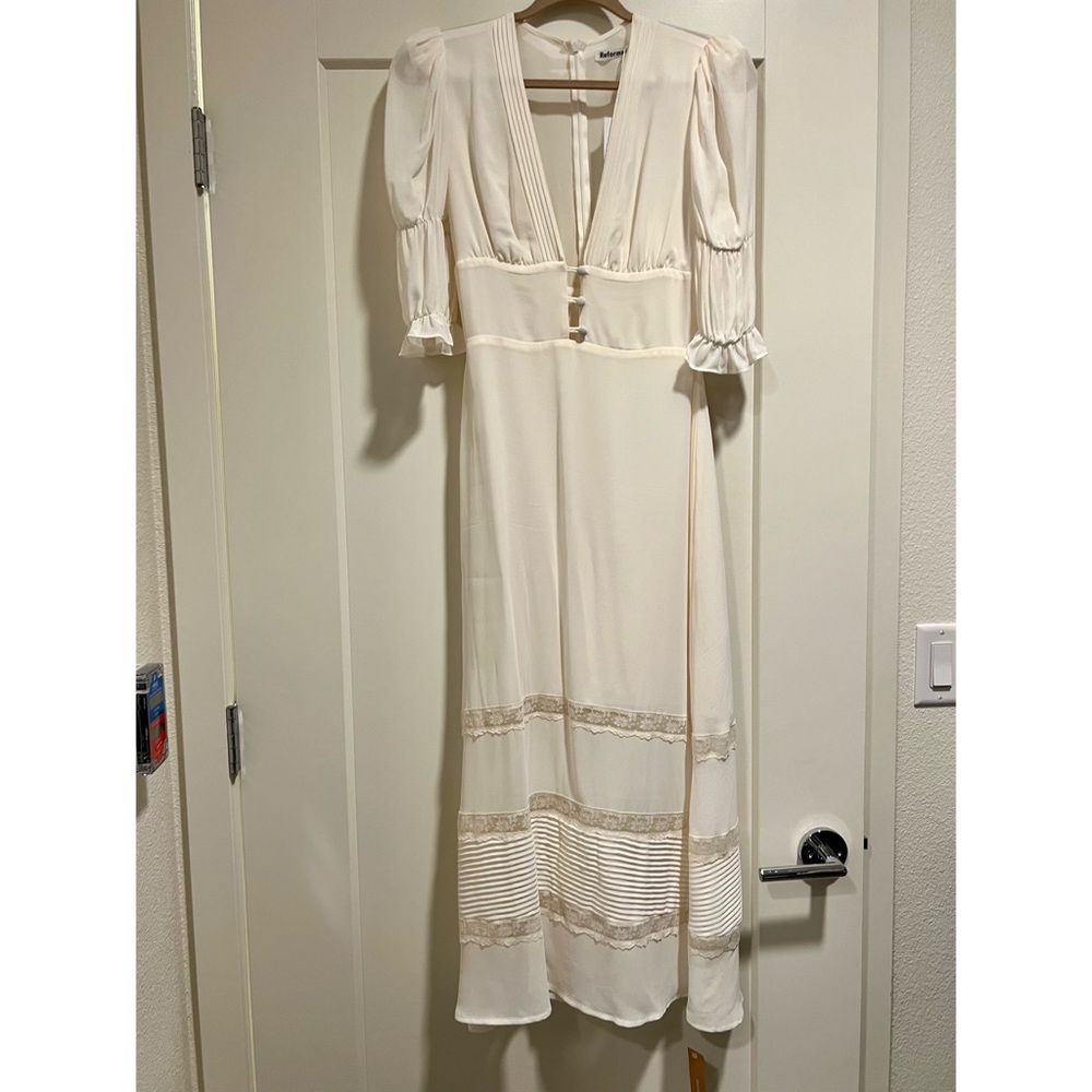 Reformation Ginny Dress - Ivory Size 0